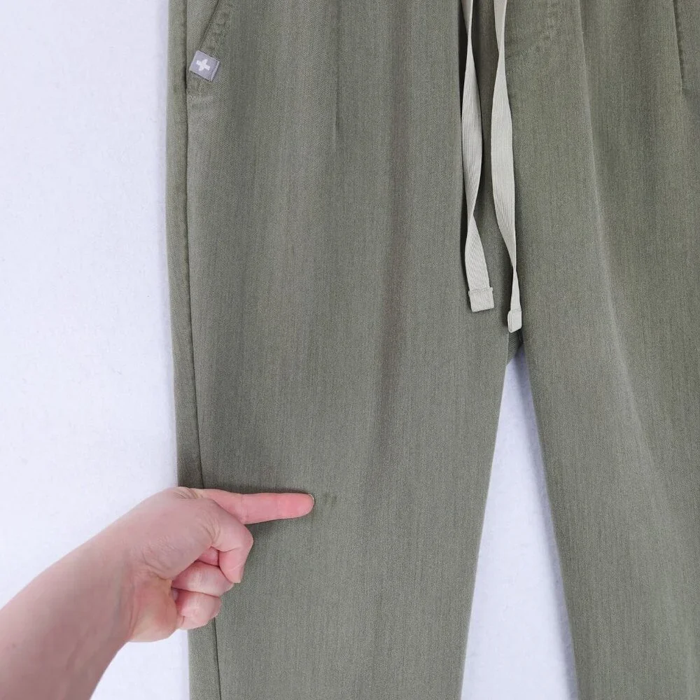 FIGS Pants Womens Small Green Joggers High Rise Scrubs Bottom Medical Uniform - Picture 3 of 12